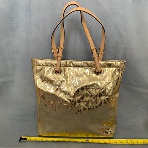 Michael Kors Pale Gold Logo Tote
